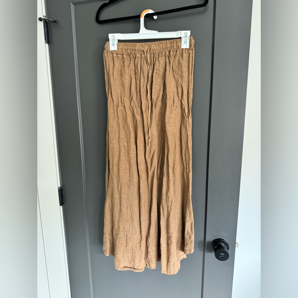 Linen maxi skirt